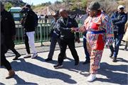 Minister Majodina arriving at the Lesotho Highlands Water Tunnel at Ash